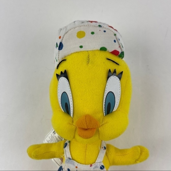 Looney Tunes Tweety Bird Stuffy White Paint Splatter 10" - Picture 2 of 6